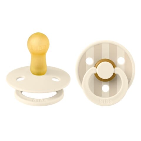 Napp Colour 2-pack Pin Latex - Ivory Vanilla BIBS