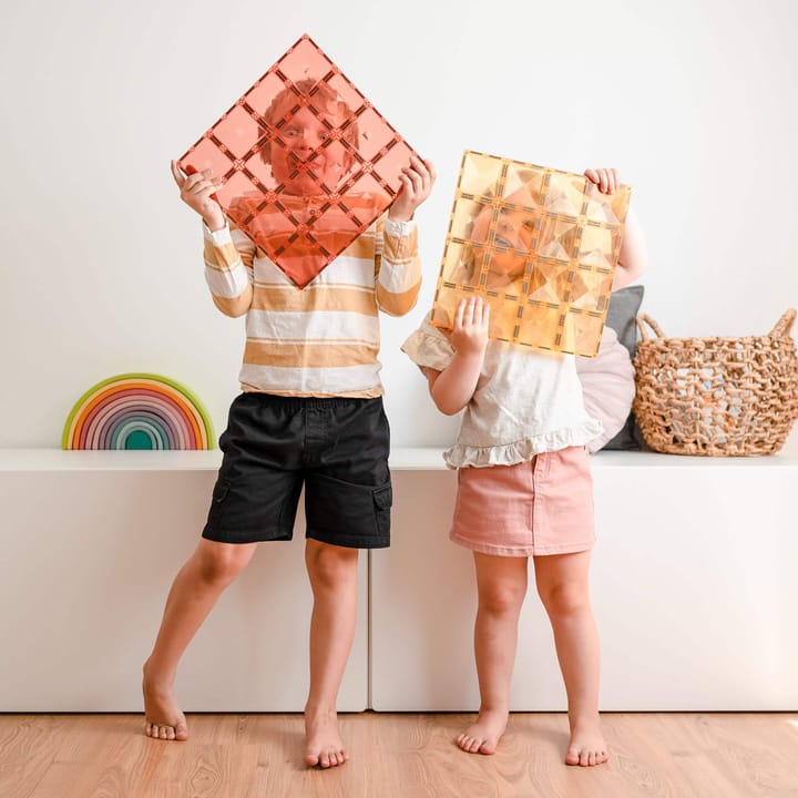 Connext Basplattor 2-pack Pastel - Lemon/Peach CONNETIX
