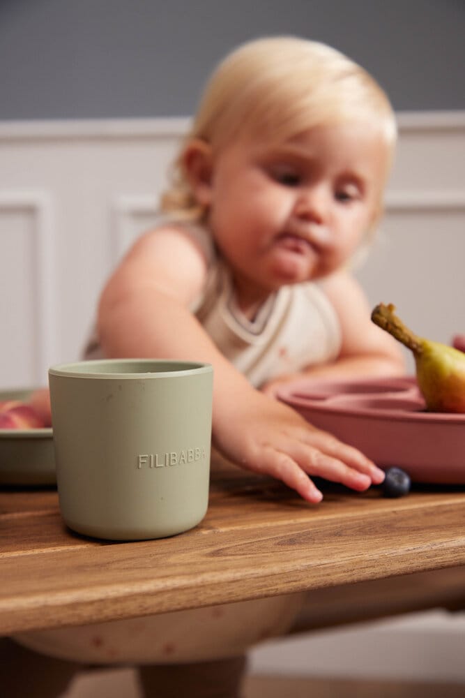 Silikonmugg 2-pack - Green Filibabba