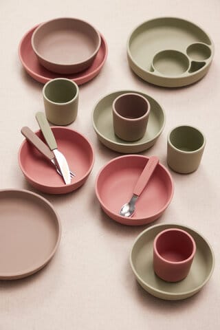 Tallrik 2-pack Silikon - Rosa Filibabba