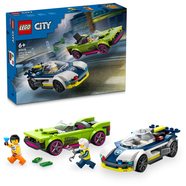 Jakt med Polisbil och Muskelbil LEGO