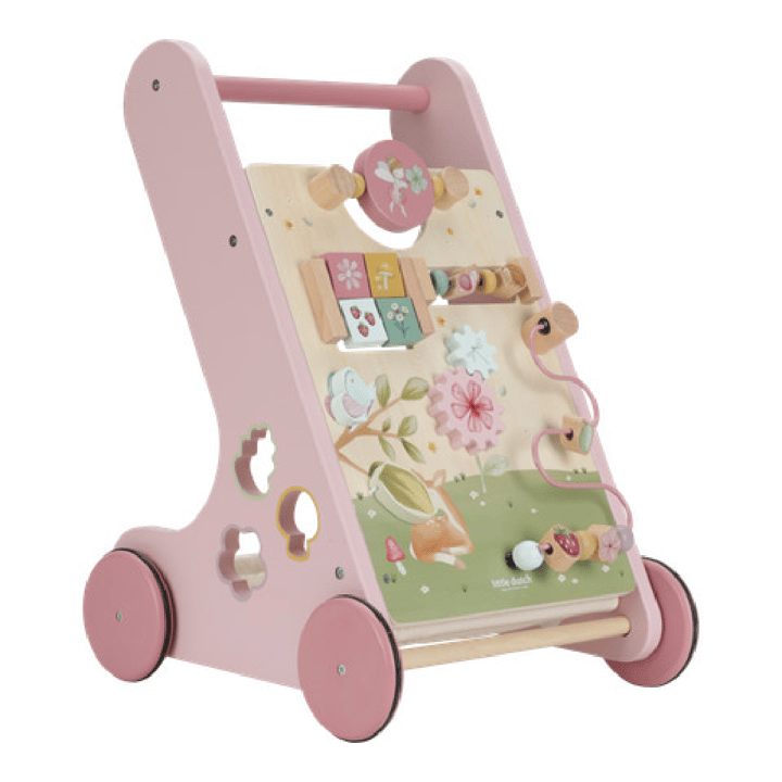 Multiaktivitets Gå-Vagn Fairy Garden - Rosa Little Dutch