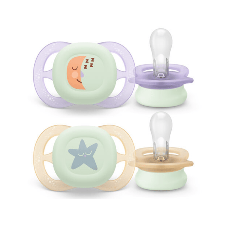 Napp Ultra Start Night 2-pack 0-2 m - Ljuslila/Beige Philips Avent