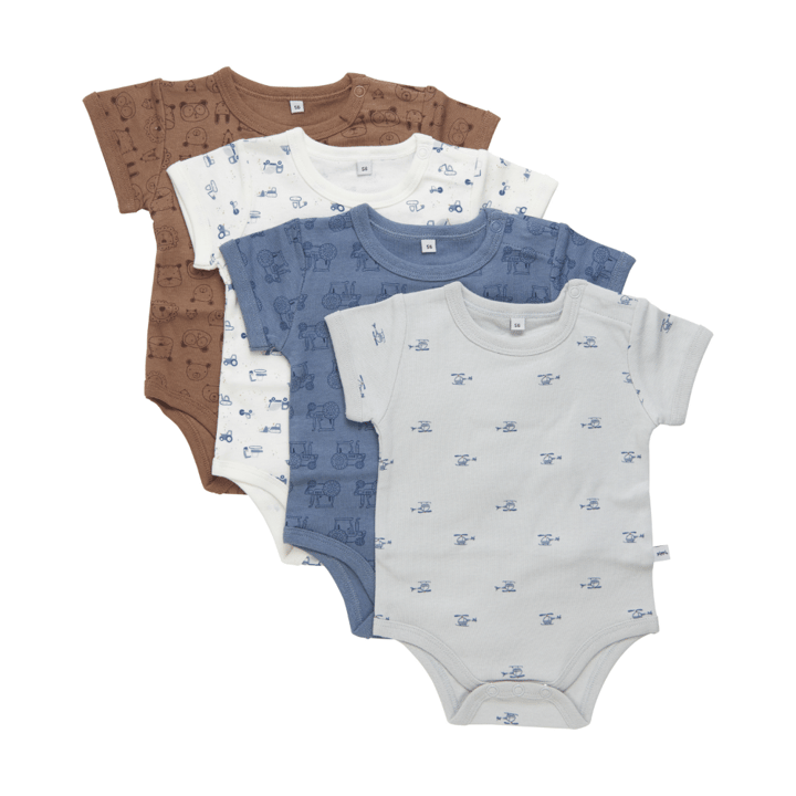 Kortärmad Body 4-pack - Blue Mirage Pippi