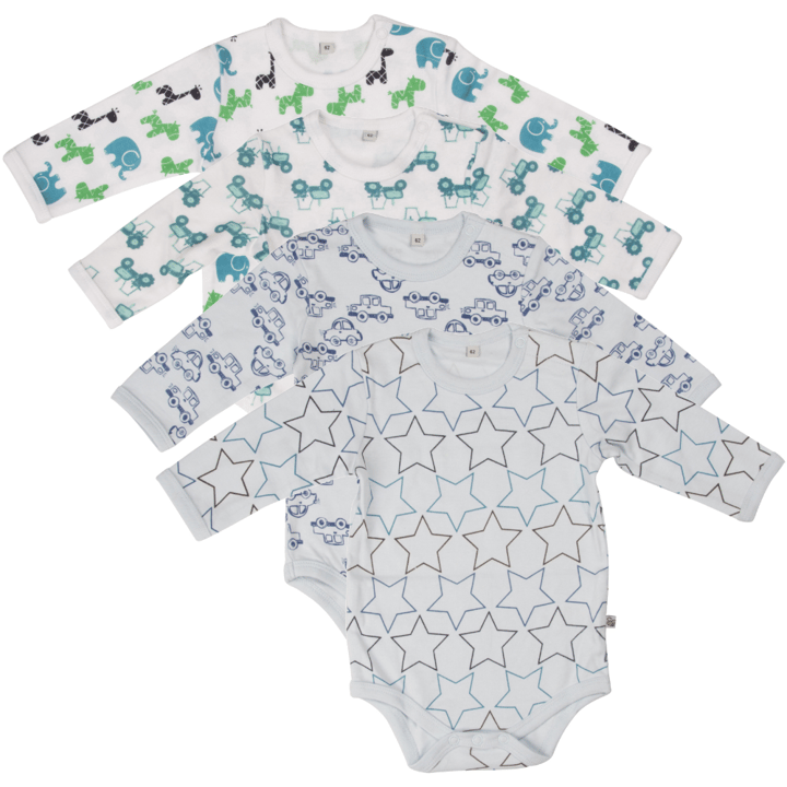 Långärmad Body 4-pack - Light Blue
