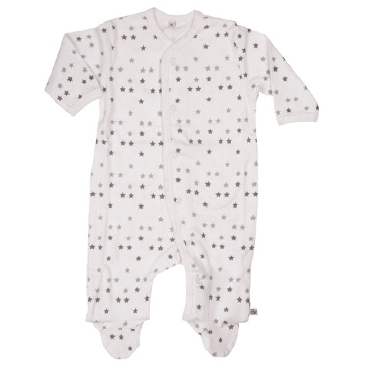 Långärmad Pyjamas med Fot 2-pack - Offwhite Pippi
