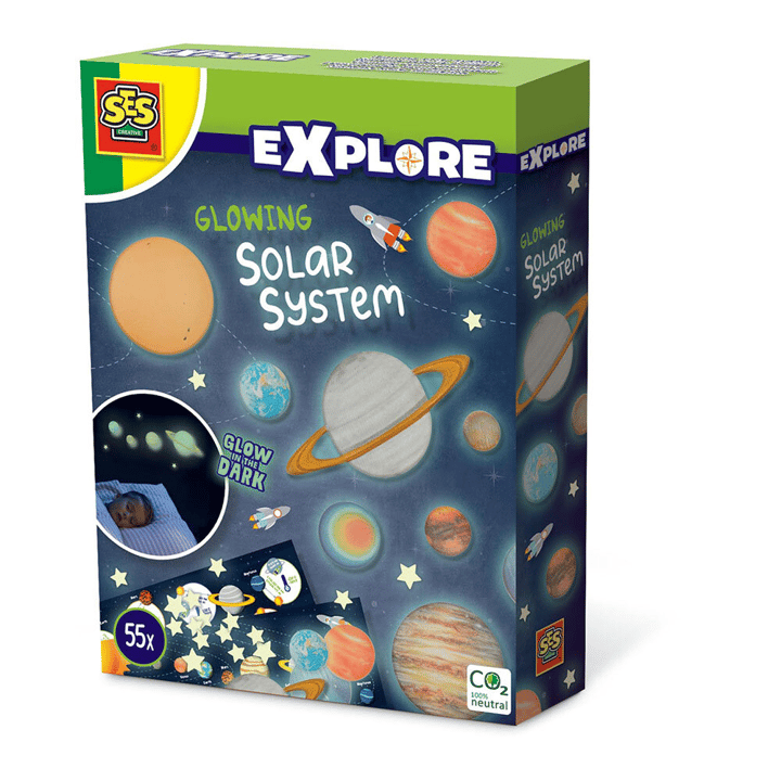 Självlysande Klistermärken - Solsystem Ses Creative