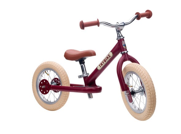 Springcykel 2 Hjul - Vintage Röd Trybike