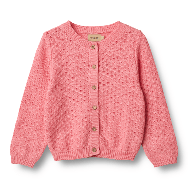 Stickad kofta Magnella - Flamingo Pink WHEAT