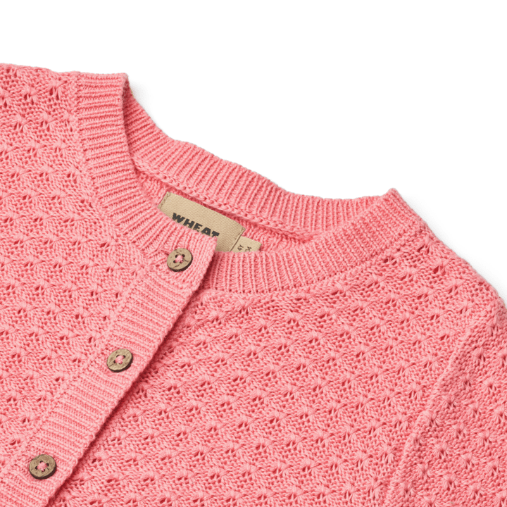 Stickad kofta Magnella - Flamingo Pink WHEAT