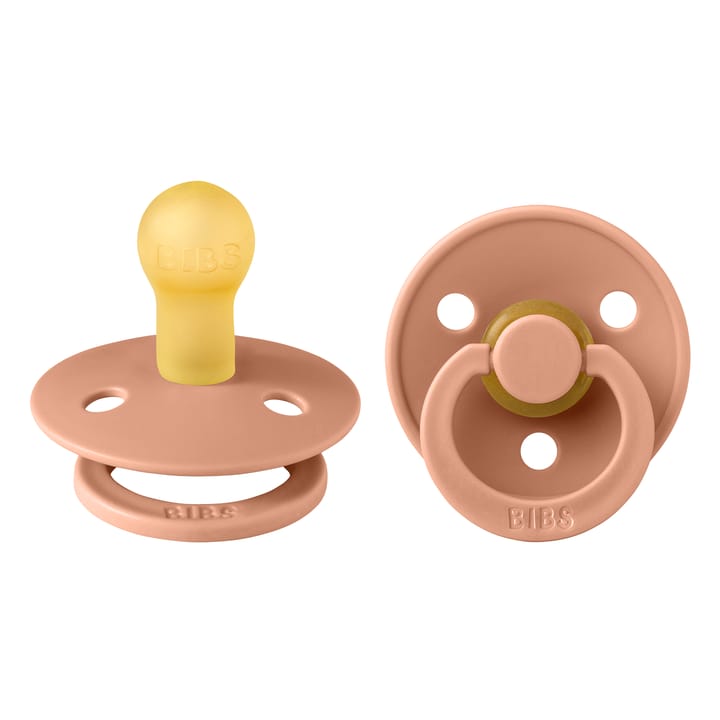 Napp Colour 2-pack Latex Rund - Peach BIBS
