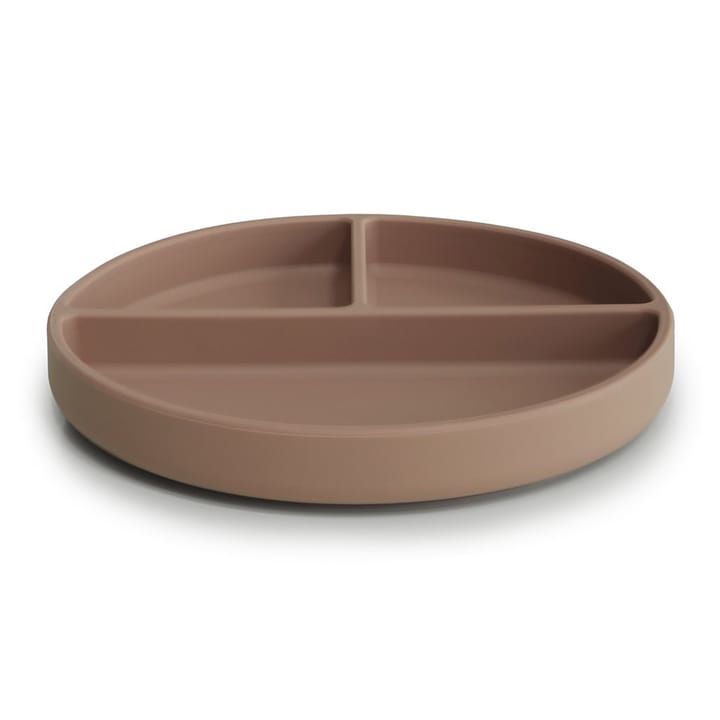 Indelad Tallrik Med Sugpropp - Natural Mushie