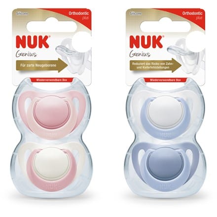 Napp Genius Silikon 2-pack - Silver Grey Nuk