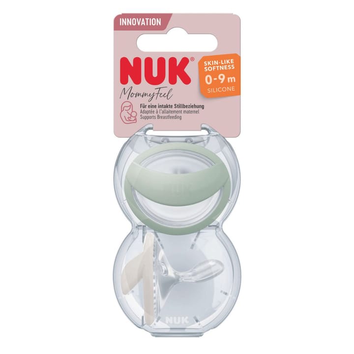 Sugnappar Silikon Mommyfeel 0-9 mån - Grön/Vit Nuk