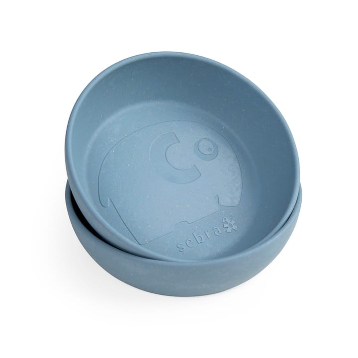 Mums Skålar 2-pack - Powder Blue Sebra