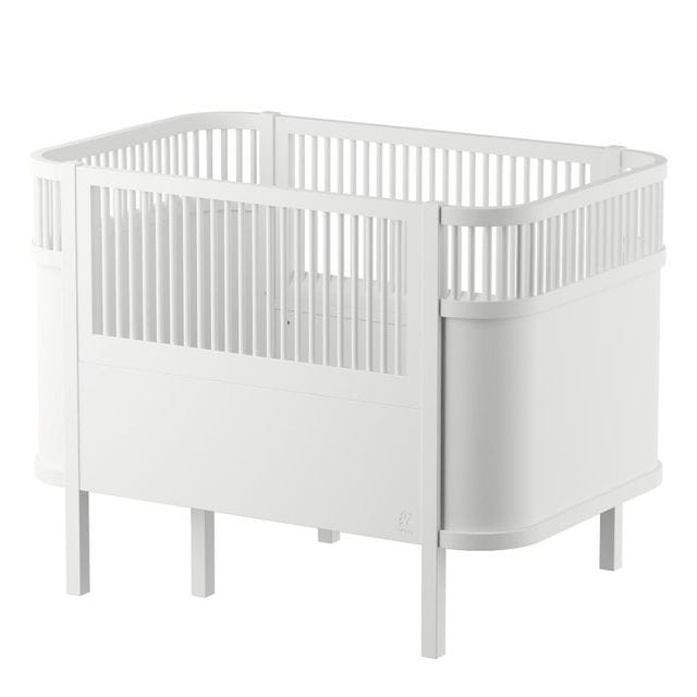 Växasäng 2 i 1 Baby & Juniorsäng - Classic White Sebra