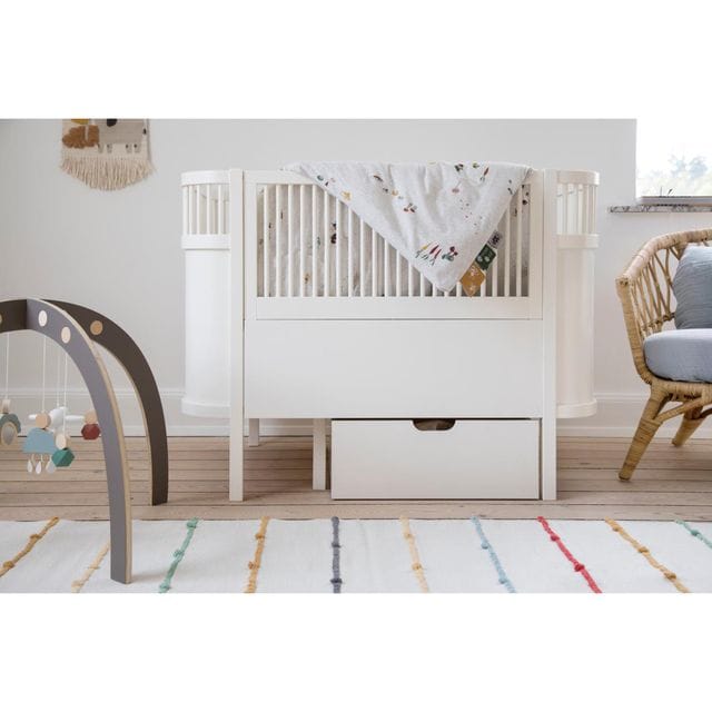 Växasäng 2 i 1 Baby & Juniorsäng - Classic White Sebra