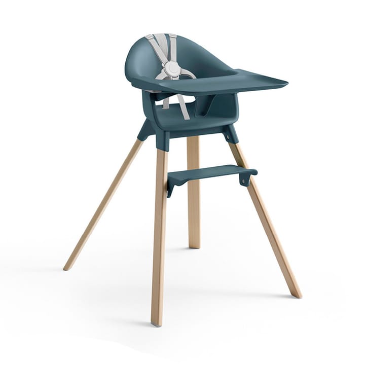 Clikk Barnmatstol - Fjord Blue Stokke